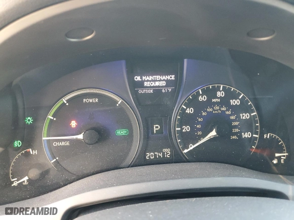 2012 Lexus RX 450h with VIN JTJZB1BA6C2407517, listed as a Copart auction lot 77447584 with 207,412 mi miles and Salvage Title. Bid and sale history available at carsss.com. Image 9.