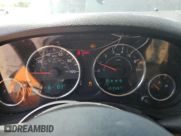 2011 Jeep Wrangler Unlimited Rubicon with VIN 1J4BA6H16BL561658, listed as a Copart auction lot 58379755 with 103,587 mi miles and Salvage title. Bid and sale history available at DreamBid. Image 9.
