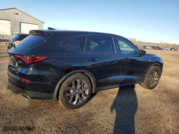 2023 Acura MDX w/A-Spec Package with VIN 5J8YE1H0XPL802645, listed as a Copart auction lot 79008694 with 42,618 mi miles and Clean Title. Bid and sale history available at carsss.com. Image 3.