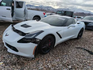 2015 Chevrolet Corvette 1LT with VIN 1G1YB2D72F5114859, listed as a Copart auction lot 46188535 with 107,082 mi miles and Salvage Title. Bid and sale history available at carsss.com. Image 1.