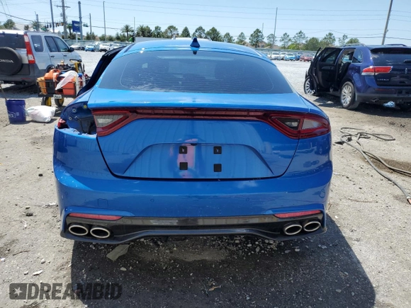 2019 Kia Stinger with VIN KNAE15LA9K6067794, listed as a Copart auction lot 53731455 with 37,817 mi miles and Non Repairable. Bid and sale history available at DreamBid. Image 6.