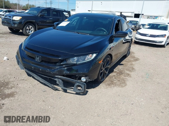 2019 Honda Civic Sedan Sport with VIN 19XFC2F80KE049879, listed as a IAAI auction lot 41652399 with 75,462 mi miles. Bid and sale history available at carsss.com. Image 6.