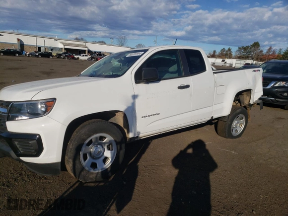 2021 Chevrolet Colorado 4WD Work Truck with VIN 1GCHTBEA5M1103891, listed as a Copart auction lot 80831594 with 43,184 mi miles and Salvage Title. Bid and sale history available at carsss.com. Image 1.