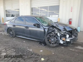2025 Honda Civic Sedan Sport with VIN 2HGFE2F57SH528502, listed as a Copart auction lot 46727635 with 4,282 mi miles and Salvage Title. Bid and sale history available at carsss.com. Image 4.