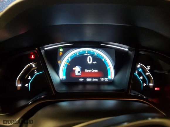2018 Honda Civic Hatchback EX with VIN SHHFK7H59JU412951, listed as a Copart auction lot 50220005 with 62,512 mi miles and Salvage Title. Bid and sale history available at carsss.com. Image 9.