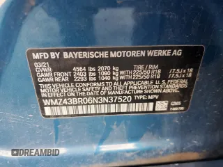 2022 MINI Countryman Cooper with VIN WMZ43BR06N3N37520, listed as a Copart auction lot 80974084 with 31,037 mi miles and Salvage title. Bid and sale history available at DreamBid. Image 12.