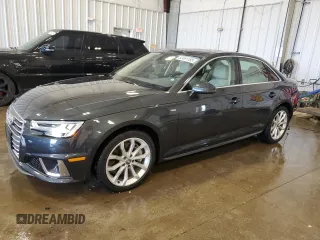 2019 Audi A4 Premium Plus z VIN WAUENAF49KN011962, wystawiony jako Copart lot #52491185 z przebiegiem 36 847 mil mil oraz Szkoda całkowita • Salvage title. Historia ofert i sprzedaży dostępna na DreamBid. Obrazek 1.