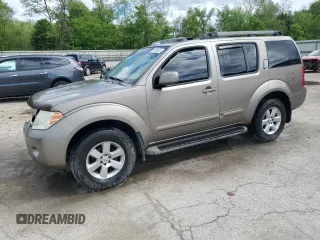 2008 Nissan Pathfinder SE with VIN 5N1AR18B28C648774, listed as a Copart auction lot 56690485 with 190,152 mi miles and Salvage title. Bid and sale history available at DreamBid. Image 1.