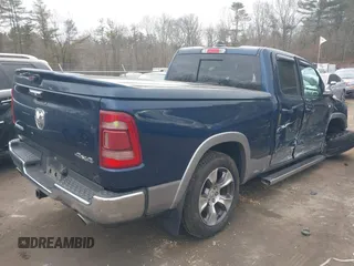 2019 Ram 1500 Laramie with VIN 1C6SRFDT9KN588340, listed as a IAAI auction lot 41717183 with 56,623 mi miles. Bid and sale history available at carsss.com. Image 4.