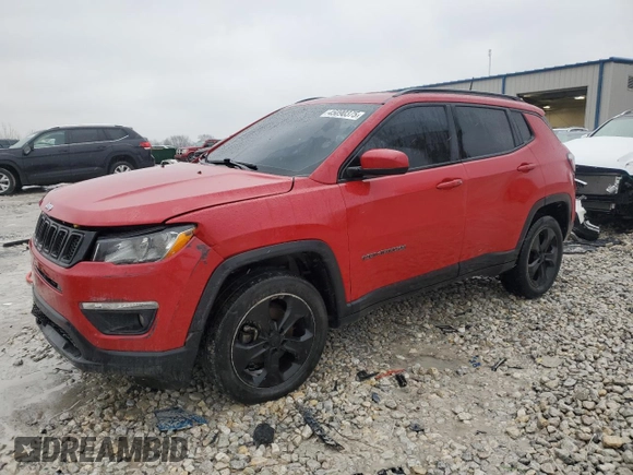 2018 Jeep Compass Latitude with VIN 3C4NJDBB4JT185747, listed as a Copart auction lot 45090375 with 87,419 mi miles and Clean Title. Bid and sale history available at DreamBid. Image 1.