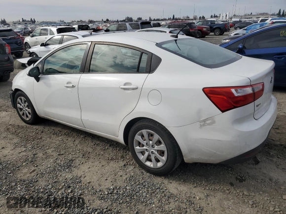 2013 Kia Rio LX with VIN KNADM4A31D6113719, listed as a Copart auction lot 44825165 with 121,443 mi miles and Salvage Title. Bid and sale history available at carsss.com. Image 2.