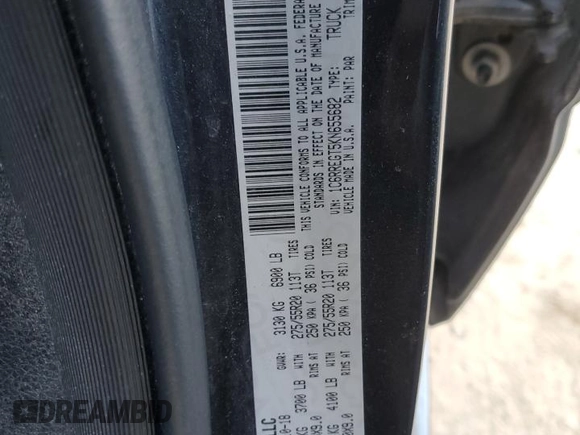 2019 Ram 1500 Tradesman with VIN 1C6RREGT5KN655682, listed as a Copart auction lot 73238584 with 172,112 mi miles and Salvage Title. Bid and sale history available at carsss.com. Image 12.