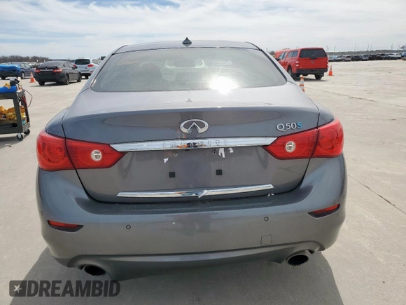 2014 Infiniti Q50 Hybrid Sport with VIN JN1AV7AP7EM691184, listed as a Copart auction lot 48961015 with 124,972 mi miles and Clean Title. Bid and sale history available at carsss.com. Image 6.
