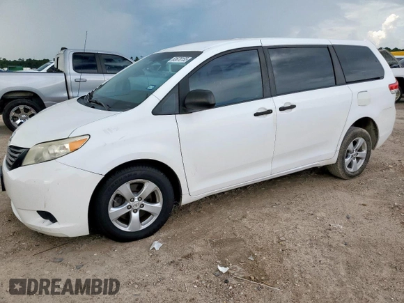 2011 Toyota Sienna with VIN 5TDZK3DC8BS026322, listed as a Copart auction lot 63670155 with Not provided miles and Salvage title. Bid and sale history available at DreamBid. Image 1.