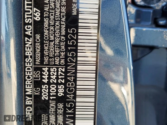 2022 Mercedes-Benz CLA 250 z VIN W1K5J4GB4NN251525, wystawiony jako Copart lot #74494414 z przebiegiem 45 792 mil mil oraz Szkoda całkowita • Salvage title. Historia ofert i sprzedaży dostępna na DreamBid. Obrazek 12.