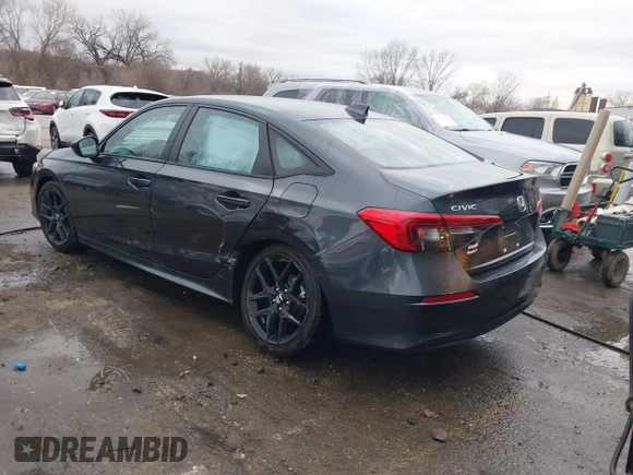 2024 Honda Civic Sedan Sport with VIN 2HGFE2F58RH587343, listed as a IAAI auction lot 41094740 with 1,897 mi miles. Bid and sale history available at carsss.com. Image 3.