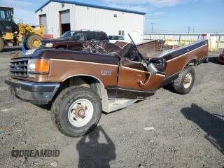 1991 Ford F-250 with VIN 2FTHF26M9MCA69226, listed as a Copart auction lot 74572034 with 0 mi miles and Salvage Title. Bid and sale history available at carsss.com. Image 1.