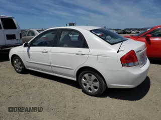 2009 Kia Spectra EX with VIN KNAFE222095665094, listed as a Copart auction lot 55830585 with 144,656 mi miles and Clean Title. Bid and sale history available at DreamBid. Image 2.
