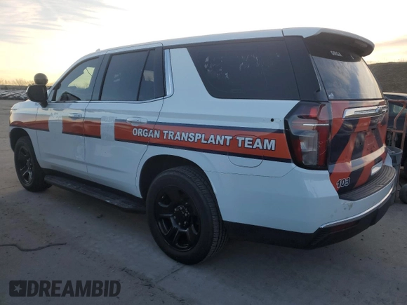2021 Chevrolet Tahoe Commercial with VIN 1GNSKLED1MR360113, listed as a Copart auction lot 49041495 with 72,136 mi miles and Salvage title. Bid and sale history available at DreamBid. Image 2.