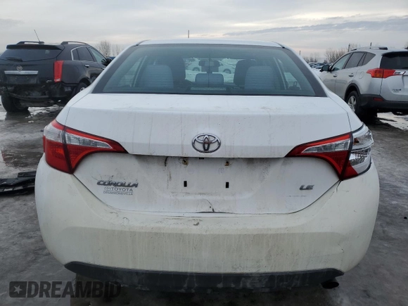 2016 Toyota Corolla L with VIN 2T1BURHE9GC523373, listed as a Copart auction lot 45379455 with 99,953 mi miles and Salvage Title. Bid and sale history available at DreamBid. Image 6.