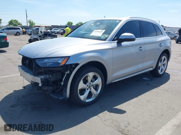 2021 Audi Q5 Premium Plus z VIN WA1BAAFY6M2130653, wystawiony jako IAAI lot #42138199 z przebiegiem 42 127 mil mil oraz . Historia ofert i sprzedaży dostępna na DreamBid. Obrazek 2.