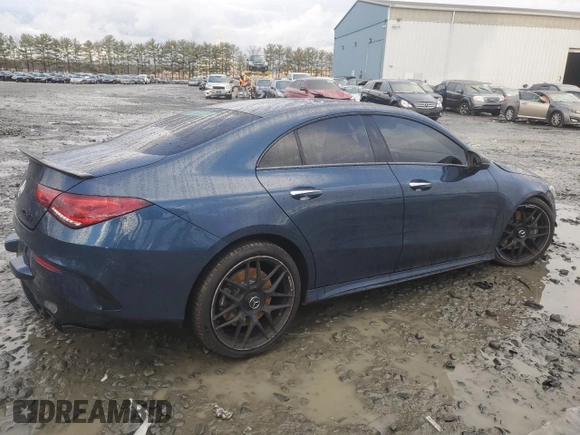 2020 Mercedes-Benz CLA 45 AMG with VIN W1K5J5DB9LN093643, listed as a Copart auction lot 86995884 with 36,263 mi miles and Salvage Title. Bid and sale history available at DreamBid. Image 3.