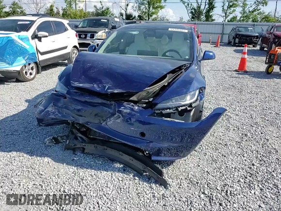 2025 Tesla Model 3 Long Range with VIN 5YJ3E1EA1SF887750, listed as a Copart auction lot 51348825 with 5,530 mi miles and Salvage Title. Bid and sale history available at DreamBid. Image 11.