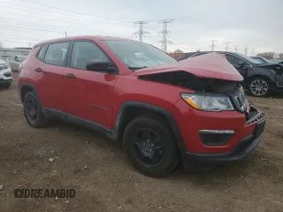 2019 Jeep Compass Sport with VIN 3C4NJCABXKT715569, listed as a Copart auction lot 53742685 with Not provided miles and Salvage title. Bid and sale history available at DreamBid. Image 4.