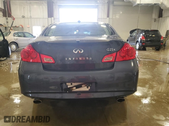 2012 Infiniti G25 Sedan x with VIN JN1DV6AR2CM730754, listed as a Copart auction lot 47788085 with 0 mi miles and Salvage Title. Bid and sale history available at carsss.com. Image 6.