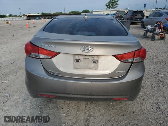 2013 Hyundai Elantra Limited with VIN 5NPDH4AE3DH385400, listed as a Copart auction lot 52817325 with 119,294 mi miles and Salvage Title. Bid and sale history available at DreamBid. Image 6.