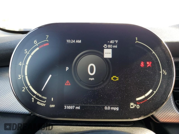 2023 MINI Hardtop 4 Door Cooper S with VIN WMW53DK06P2S83548, listed as a Copart auction lot 45999985 with 31,697 mi miles and Salvage title. Bid and sale history available at DreamBid. Image 9.