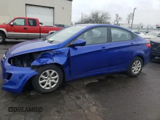 2013 Hyundai Accent GLS with VIN KMHCT4AE8DU554712, listed as a Copart auction lot 49398035 with 105,346 mi miles and Salvage Title. Bid and sale history available at carsss.com. Image 1.