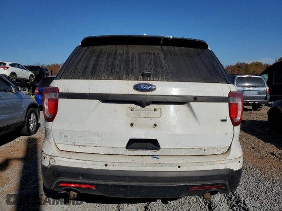 2016 Ford Utility Police Interceptor with VIN 1FM5K8AR9GGB81463, listed as a Copart auction lot 76627934 with 76,851 mi miles and Clean Title. Bid and sale history available at carsss.com. Image 6.