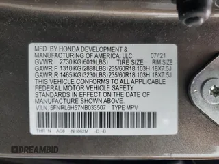 2022 Honda Odyssey EX z VIN 5FNRL6H57NB033507, wystawiony jako Copart lot #60975875 z przebiegiem 82 836 mil mil oraz Szkoda całkowita • Salvage title. Historia ofert i sprzedaży dostępna na DreamBid. Obrazek 13.