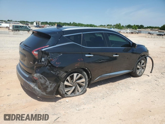 2019 Nissan Murano SV with VIN 5N1AZ2MJ1KN129102, listed as a Copart auction lot 57126035 with 163,852 mi miles and Salvage title. Bid and sale history available at DreamBid. Image 3.