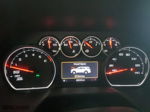 2023 Chevrolet Tahoe LS with VIN 1GNSCMKDXPR120621, listed as a Copart auction lot 75863074 with 28,335 mi miles and Salvage Title. Bid and sale history available at carsss.com. Image 9.