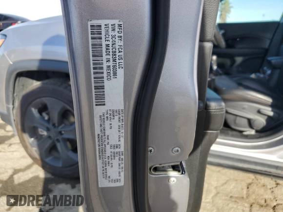 2021 Jeep Compass Altitude with VIN 3C4NJCBB3MT603861, listed as a Copart auction lot 46654955 with 69,408 mi miles and Salvage title. Bid and sale history available at DreamBid. Image 14.