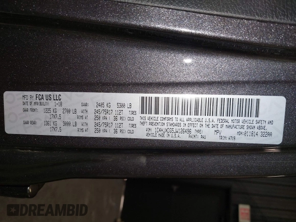 2018 Jeep Wrangler Unlimited Sport S with VIN 1C4HJXDG5JW126496, listed as a IAAI auction lot 42390584 with 163,476 mi miles and . Bid and sale history available at DreamBid. Image 9.