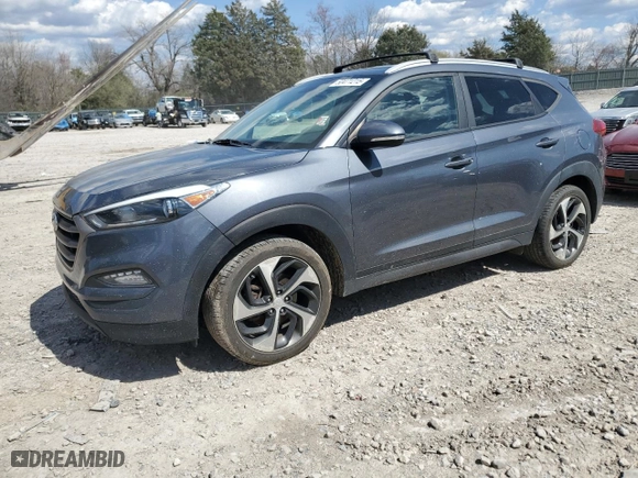 2016 Hyundai Tucson Eco with VIN KM8J3CA28GU226492, listed as a Copart auction lot 50471215 with 107,526 mi miles and Clean Title. Bid and sale history available at carsss.com. Image 1.