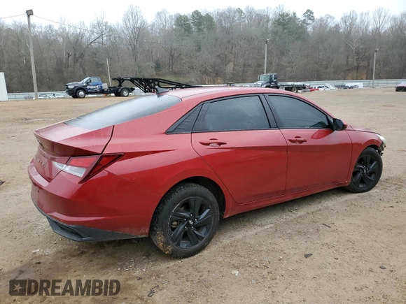 2021 Hyundai Elantra SEL with VIN KMHLM4AG2MU066130, listed as a Copart auction lot 49107105 with 75,438 mi miles and Salvage Title. Bid and sale history available at carsss.com. Image 3.