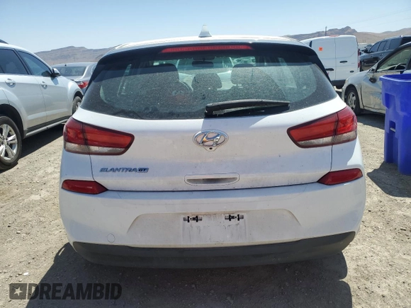 2018 Hyundai Elantra GT with VIN KMHH35LE0JU074104, listed as a Copart auction lot 55727404 with 34,769 mi miles and Salvage Title. Bid and sale history available at carsss.com. Image 6.