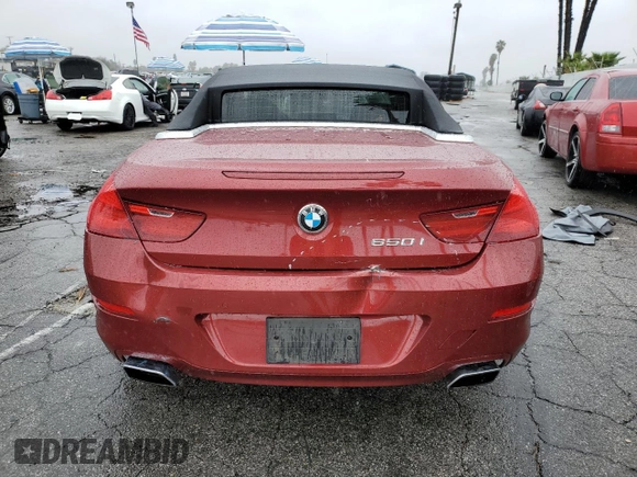 2012 BMW 6 Series 650i z VIN WBALZ3C58CDL70716, wystawiony jako Copart lot #43794155 z przebiegiem 69 745 mil mil oraz Szkoda całkowita • Salvage title. Historia ofert i sprzedaży dostępna na DreamBid. Obrazek 6.