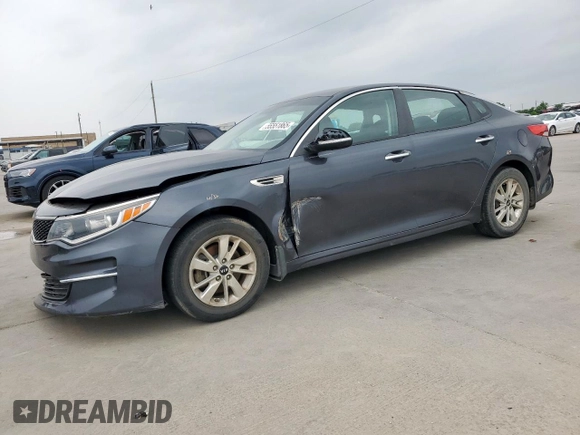 2017 Kia Optima LX with VIN KNAGT4L38H5155488, listed as a Copart auction lot 55551865 with 165,965 mi miles and Salvage title. Bid and sale history available at DreamBid. Image 1.