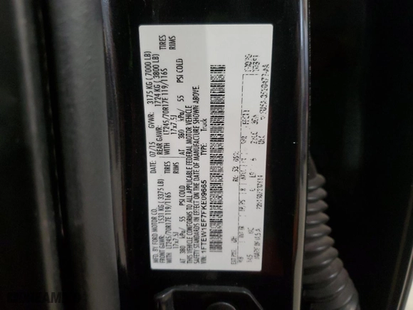 2015 Ford F-150 XLT with VIN 1FTEW1EF7FKE09665, listed as a Copart auction lot 49110755 with 200,851 mi miles and Salvage Title. Bid and sale history available at carsss.com. Image 12.