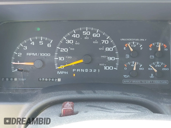 1998 Chevrolet Silverado 1500 with VIN 2GCEC19R7W1191255, listed as a IAAI auction lot 41993017 with 175,742 mi miles and . Bid and sale history available at DreamBid. Image 7.