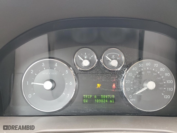 2007 Mercury Milan Premier with VIN 3MEHM081X7R658700, listed as a Copart auction lot 43559635 with 109,824 mi miles and Salvage Title. Bid and sale history available at carsss.com. Image 9.