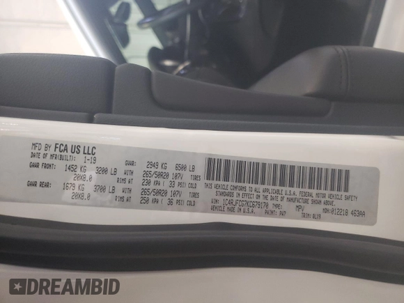 2019 Jeep Grand Cherokee High Altitude with VIN 1C4RJFCG7KC679170, listed as a Copart auction lot 65853304 with 60,730 mi miles and Salvage Title. Bid and sale history available at carsss.com. Image 13.