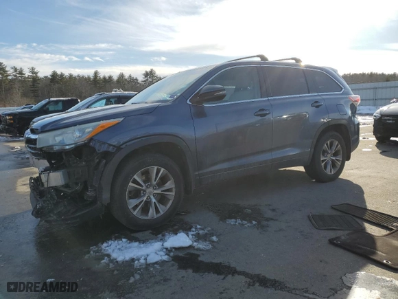 2015 Toyota Highlander LE with VIN 5TDBKRFH3FS142112, listed as a Copart auction lot 46977675 with 254,519 mi miles and Salvage Title. Bid and sale history available at carsss.com. Image 1.