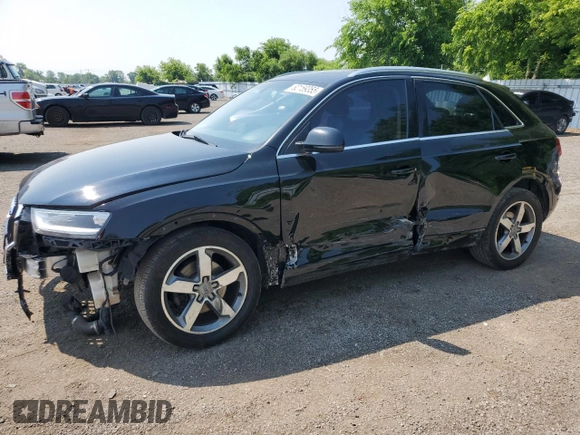 2015 Audi Q3 with VIN WA1EFEFS7FR002823, listed as a Copart auction lot 62159355 with 163,640 mi miles and Salvage title. Bid and sale history available at DreamBid. Image 1.