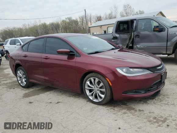 2015 Chrysler 200 S with VIN 1C3CCCDG9FN656436, listed as a Copart auction lot 52453635 with 61,976 mi miles and Salvage Title. Bid and sale history available at carsss.com. Image 4.